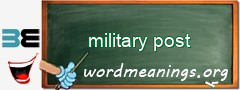 WordMeaning blackboard for military post